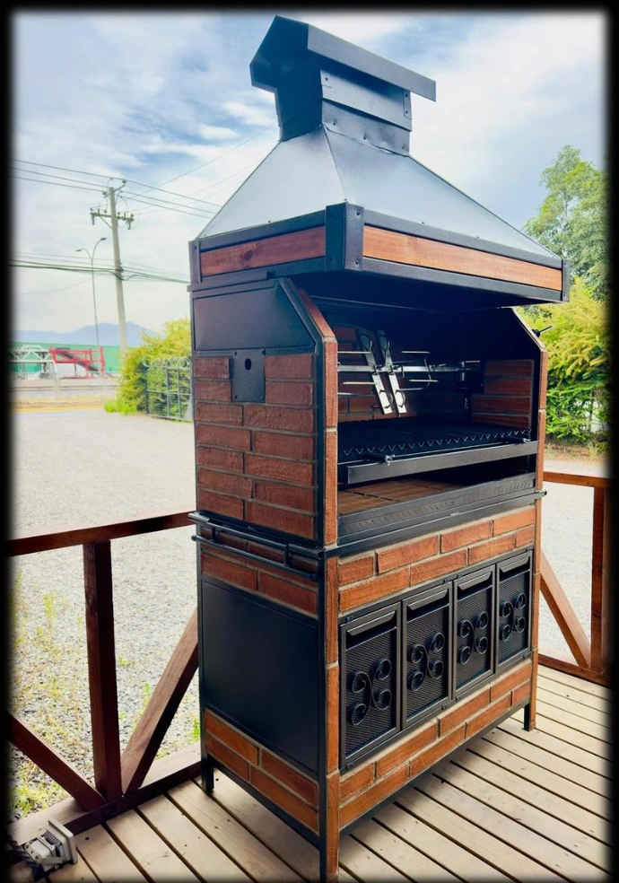 Parrilla Metalcraft de acero con parrilla en ángulo enlozada